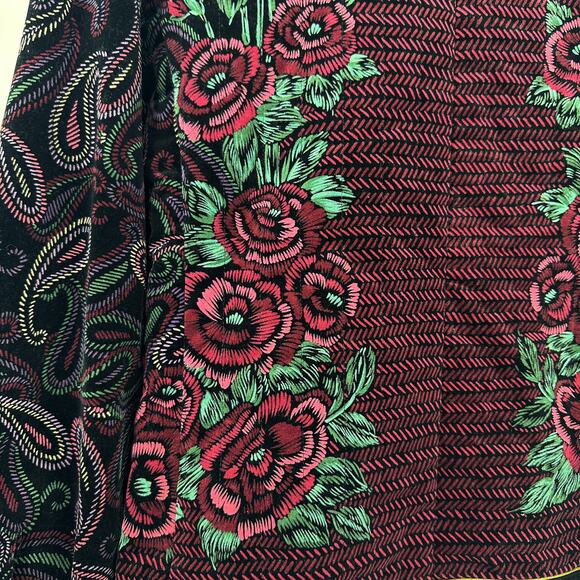 Vintage 80s Bonwit Teller Velvet‎ Floral Jacket Button Front Size M - Picture 9 of 10